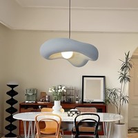 Lampes de plafond créatives de style nordique, abat-jour décoratif pour salle à manger, luminaire suspendu Wabi Sabi pour bar, restaurant