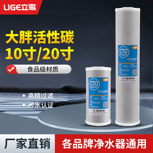 Cartouche filtrante CTO 10 pouces 20 pouces, charbon actif, remplacement pour purificateur d'eau pour système domestique complet - Product Image 5