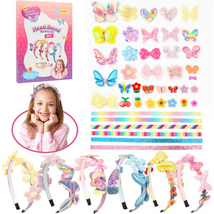 Wholesale 6PCS Kids Handmade Fashion Headband Making Kit for <b>Girls</b> DIY Hair Accessories <b>Set</b> Arts & Crafts <b>Gift</b> for Birthday - Product Image 3