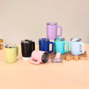 Taza de Café Irrompible de Acero Inoxidable de 15 oz, Doble Pared Aislada con Tapa para Cafetería - Product Image 5