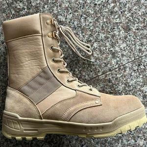TSB09 0629 Tactical <b>Hiking</b> <b>Boots</b> Suede Tan High Top Lace Up Outdoor All Seasons Durable Men <b>Boots</b> Waterproof - Product Image 4
