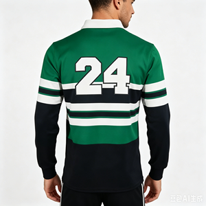 T-<span class=keywords><strong>shirt</strong></span> <span class=keywords><strong>de</strong></span> <span class=keywords><strong>rugby</strong></span> en coton pour adulte, manches longues et courtes, respirant - Product Image 3