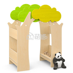 Arche <span class=keywords><strong>de</strong></span> lecture Montessori en bois <span class=keywords><strong>de</strong></span> haute qualité Moetry avec étagère <span class=keywords><strong>de</strong></span> rangement et auvent – Écologique, Sûr et Design Moderne pour l'école et la garderie - Product Image 5