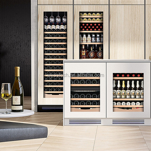 Completamente costruito in 3 zone armadietto del vino 304 in acciaio inox cantina del vino sistema di raffreddamento del vino vino rosso vintage display di raffreddamento per Champagne - Product Image 3