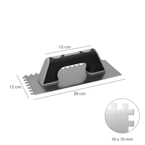Pettine professionale con manico in polipropilene 280x120 mm. Denti 10 x 10 mm. - Product Image 2