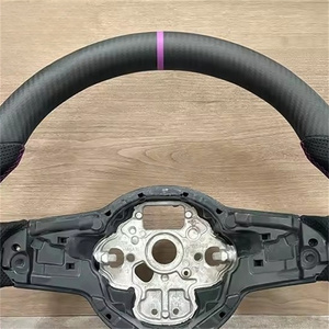 Volante de Cuero Personalizado Compatible con Volkswagen VW <span class=keywords><strong>Golf</strong></span> R Jetta Tiguan <span class=keywords><strong>MK2</strong></span> Passat B8 MK5 MK6 MK7 con Características Deportivas - Product Image 5