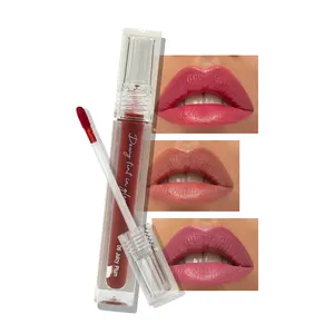 Custom Your Brand Hydrating Glitter Lip Gloss Private Label Lip Makeup Products With Custom Lip Gloss Tubes