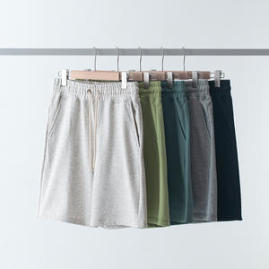 Shorts en coton pour hommes, taille mi-haute, respirants, avec cordon de serrage, coupe droite, décontractés pour l'été - Product Image 4