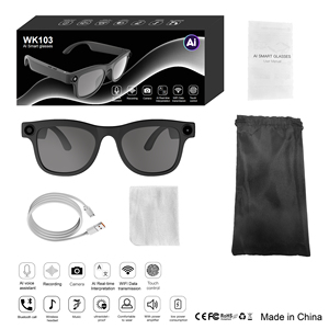 Lentes Inteligentes WK103 con Cámara Integrada de 200W Píxeles, Traducción por IA, Identificación de Objetos, ChatGPT para Llamadas y Música - Product Image 2