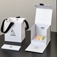 Boîtes d'emballage alimentaire magnétiques avec logo pour gâteaux d'anniversaire de 4 pouces, 6 pouces, 8 pouces, 10 pouces