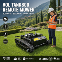 Tondeuse électrique sur chenilles VOL-TANK800, puissance 3000W, portée de 300M, pente de 45 degrés, machine de jardinage commerciale, directement de l'usine