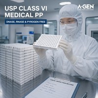 Plaque PCR transparente à jupe complète de consommables médicaux 100uL pour test de laboratoire