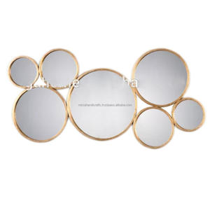 Art de miroir de tenture murale en métal pour le décor à la maison élégant de salon - Product Image 1