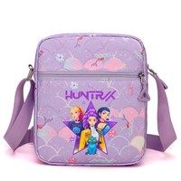 Sac à bandoulière en nylon imprimé motif dessin animé Devil Hunter KPOP avec fermeture éclair, idéal pour garçons et femmes