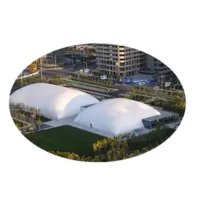 Inflatable झिल्ली संरचना पॉलिएस्टर फाइबर ग्लास फाइबर के लिए लेपित पीवीसी PVDF PTFE बेसबॉल न्यायालयों आइस हॉकी न्यायालयों
