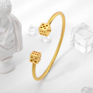 อัญมณีสไตล์ไนจีเรีย2022ผู้หญิงสร้อยข้อมือชุบทอง14K พร้อมหินเพทายกำหนดขนาดได้เองขายส่ง - Product Image 4