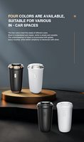 Diffuseur d'huiles essentielles ultrasonique en forme de tasse 10 ml, faible bruit 36 dBA, rechargeable Type-C, bouton tactile, pour maison et voiture, personnalisable OEM