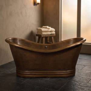 Luxury Freestanding Copper Bathtub Oval Handcrafted Durable Without Lid Metal Bathtub Home Hotel Bathroom Indian Home Crafts - Product Image 3