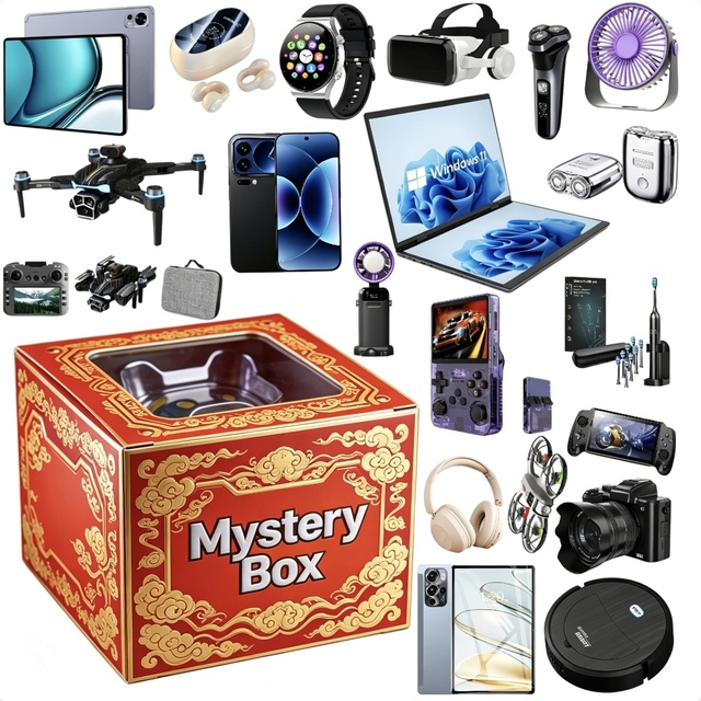 2-Pieces Premium Mystery Box Electronics 5G Smartphone Gaming Console Laptop Tablet Random Gadgets Surprise Blind Box