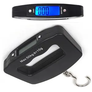 50kg Portable Electronic Weighing Hanging Scale Hanging Hook Scale Luggage Weighing Digital Mini Scale