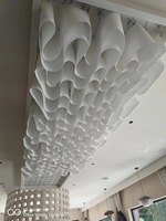 Papel Texturizado Francés para Decoración de Techos de Hoteles y Restaurantes, Papel de Diseño Translúcido Blanco, Personalizable