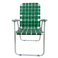 Chaise pliante de camping d'extérieur style bandage, vente directe usine, chaise de plage portable avec dossier, chaise de loisirs en métal pour bureau