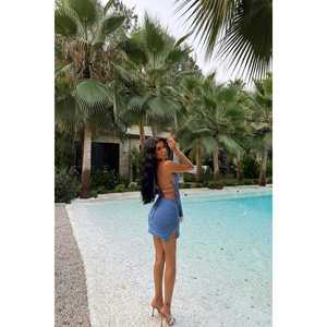 Ensemble jupe et cache-maillot indigo - Product Image 2