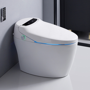 Toilet Otomatis Gaya Modern, Lemari Air Satu Potong Fungsi Penuh, Toilet Keramik Pintar dengan Bidet