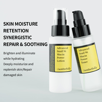 Set de Soins Coréens Cosmétiques de Beauté: Sérum Visage Anti-Âge Collagène et Bave d'Escargot, Masque Facial et Crème Anti-Rides
