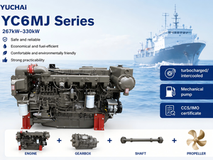 เครื่องยนต์เรือยี่ห้อ Yuchai รุ่นใหม่ 365 แรงม้า จากโรงงานโดยตรง สำหรับเรือประมง YC6MJ365L-C20 1500 รอบต่อนาที - Product Image 1