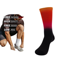 Chaussettes personnalisées avec logo, chaussettes de sport en coton tricoté, imprimées, respirantes, chaussettes cool
