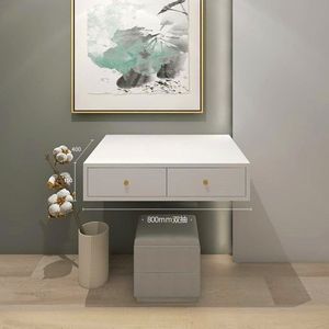 Floating <b>Vanity</b> <b>Table</b> Wall Mounted Minimalist Modern Style With Drawer Makeup Desk For Bedroom And Small Apartments - Product Image 3