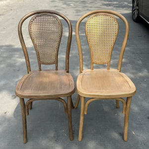 Factory Price Wooden Grain Finish Resin Plastic Rustic Style Wedding Event Banquet Outdoor Party Chair - Product Image 1