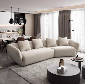 Hiện Đại Ý Thiết Kế Chesterfield Sofa Tối Giản Ánh Sáng Sang Trọng Đơn Giản Vải Cong Cho Phòng Khách Góc Kết Hợp - Product Image 3