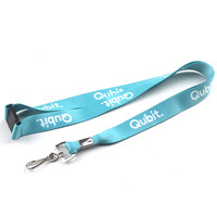 Lanyard Polyester Sublimasi Custom dengan Lobster Clasp, Cetak Logo Warna, Tali Leher, Tempat Kartu ID untuk Konferensi/Acara