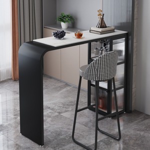 Mesa de <span class=keywords><strong>Bar</strong></span> Moderna y Sencilla, Mueble Divisor de Espacios para Sala de Estar, Balcón o <span class=keywords><strong>Bar</strong></span>, en Material Metálico - Product Image 1