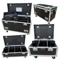 NOIR empilable Style Petit Grand Utilitaire Trunk Pack Cable Road Flight Cases avec Compartiments