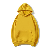 Sweat-shirt à capuche pour homme en coton 100% de couleur unie, avec poche kangourou sur le devant, sweat-shirt décontracté sportif pour homme