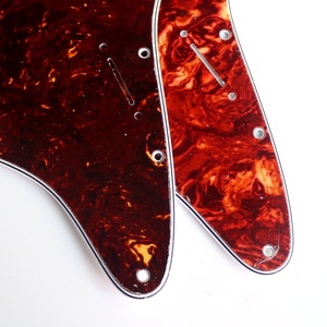 Mặt bảo vệ đàn guitar ST màu nâu giả mai rùa, lớp phủ celluloid thật, màu ngọc trai, không có đường dẫn pickup - Product Image 4
