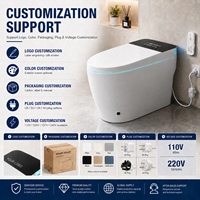 Toilette intelligente multifonctionnelle moderne avec bidet intégré, siphon en P, étanche IPX4, siège chauffant, télécommande, garantie de 2 ans