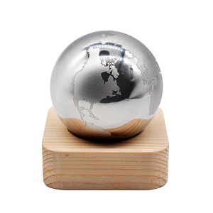 <strong>Earh</strong> Pattern Reusable Ice Cubes &amp; Metal Chilling Stones 304 Stainless Steel Whiskey Balls XL Extra Large Whiskey Ice Stones - Product Image 1