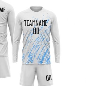 New Quality Soccer Uniform <b>Long</b> Sleeve Football Jersey Set Sublimated Team Sportswear Breathable Polyester <b>Match</b> Training Sport - Product Image 2