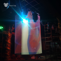 Écran de projection cylindrique électrique à 360 degrés TaoYing Invisible 3D Holographic Scrim pour événements en direct, écran holographique incurvé, 16:9