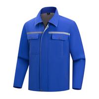 Haut de travail en coton 100% imperméable, tissu épais brossé, uniforme de sécurité avec bande réfléchissante, modèle MC-0535