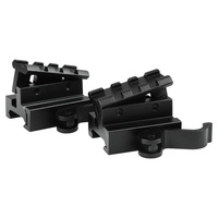 Rail de guidage en alliage d'aluminium à 3 fentes, réglable en hauteur, avec support et clip à dégagement rapide de 40 mm pour le tir et l'utilisation tactique