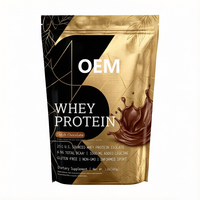 Poudre d'isolat de lactosérum au chocolat hollandais riche en protéines, complément nutritionnel sportif en marque blanche, en sachet refermable