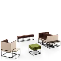 Kain Modern Modis Desain Sofa Bibir Merah 3 Tempat Duduk Beludru Katun Ruang Tamu Sofa Ruang Tamu Furnitur Sofa