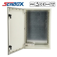 Seabox FRP/GRP 600*400*230mm Instrument électronique extérieur industriel ignifuge Ik08 Ip66 boîte de Distribution étanche