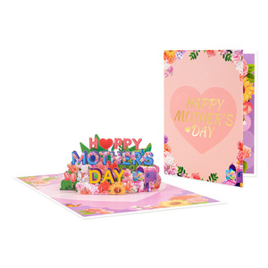<span class=keywords><strong>Carte</strong></span> de vœux 3D pop-up <span class=keywords><strong>personnalisée</strong></span> en papier, créative et originale, pour Anniversaire, Thanksgiving, Fête des Mères - Product Image 2