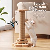 Protection de canapé anti-renversement, anti-déchets, durable, griffoir pour chat en sisal pour chats d'intérieur - Conception interactive verticale, griffoir pour chat